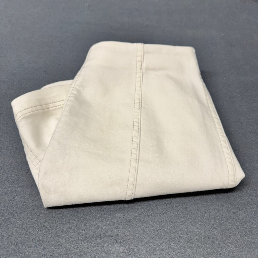 Free People Skirt Womens 6 (27x15 ACTUAL) Modern Femme White Denim Mini Zip Up
